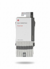 Lululemon Crew Length Daily Essentials Socks Size Small S Vapor Light Grey NWT