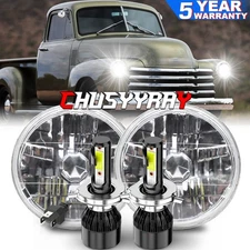 Pair 7" Inch LED Headlight Round HI/LO Sealed Beam for Chevy Pickup Truck 3100