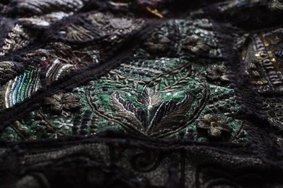 Handmade boho gorgeous vintage/antique sari embroidered Patchwork tapestry quilt