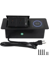 Table Pop up Power Strip Box Desktop Pop up Outlet Recessed Multimedia Strip