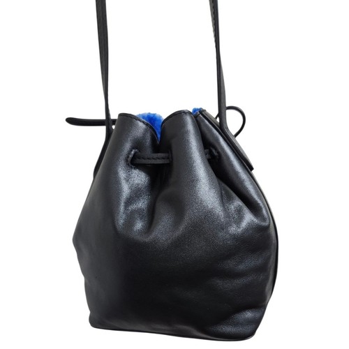 Polo Ralph Lauren Mini Leather Bucket Bag Women's Black “sample” - Picture 7 of 17