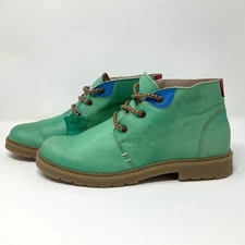 Coolway Leather Ankle Boots  EU 40 US 9 Green Boho Cottagecore Fairy Maximalist