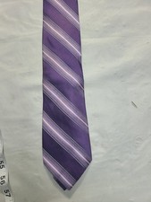 Michael Kors Purple Striped Silk Tie