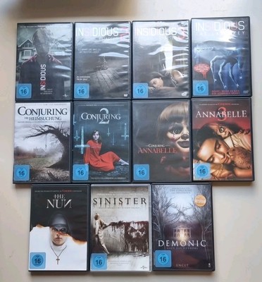 kleine Insidious Conjuring Annabelle Horrorfilme Sammlung 9 + 2 Stück auf DVD