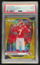 2024 Panini Prizm Gold Sparkle Prizm #144 Harrison Butker /24 PSA 9