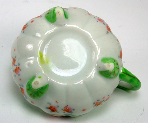 Juego de 3 patas de porcelana china tazón de azúcar mermelada jalea floral pintado a mano - Imagen 7 de 12