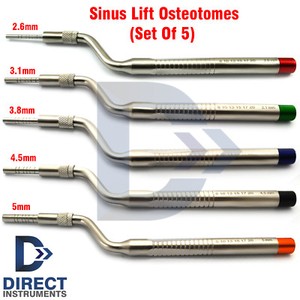 Set-Of-5-Dental-Osteotome-OffSet-Concave-Tip-Sinus-Lift-Implant-Bone-Preparation