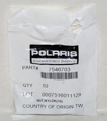 NEW POLARIS ENGINEERED PARTS NYLOK NUT LOT OF 8 OEM PART NO. 7546703