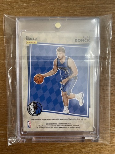 2018-19 Panini Hoops Luka Doncic Rise N Shine #RNS-LD WINTER Relic Rookie RC NBA - Picture 7 of 11