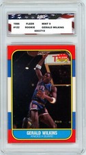 1986 Fleer #122 Gerald Wilkins AGC Mint 9 Rookie RC New York Knicks