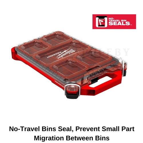 2 x Milwaukee PACKOUT Low-Profile Compact Organiser Modular Storage 48228436 New - Picture 9 of 12