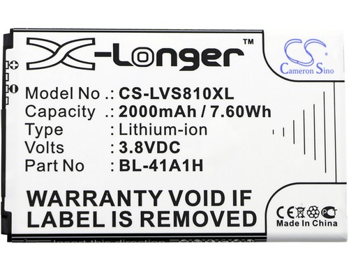 Li-ion Battery for LG Transpyre 4G Tribute Tribute 4G 3.8V 2000mAh - 第 3/3 張圖片