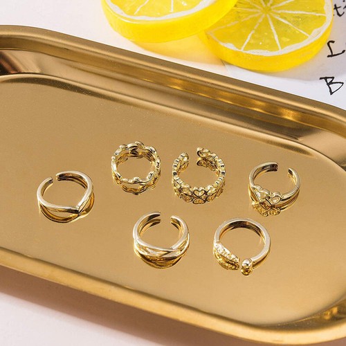 12Pcs/Set Ladies Toe Rings Silver Color Finger Band Planted Adjustable Womens US - Picture 7 of 17