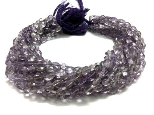 Amethyst Oval Faceted 6x8-7x10mm Natural Gemstone Beads 13"Inch 1 Strand - Picture 4 of 24