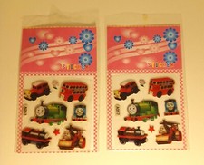 Thomas Train Lot of 2 Puffy Glitter Stickers Bertram Bulgy Buster Caroline Rare
