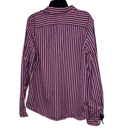 Lauren Ralph Lauren Popover Shirt Women Sz L Academia Office Work Career Pink - Picture 9 of 10