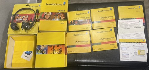 Rosetta Stone French / Francais Levels 1, 2 & 3 With Headset Microphone Sealed - Picture 2 of 10