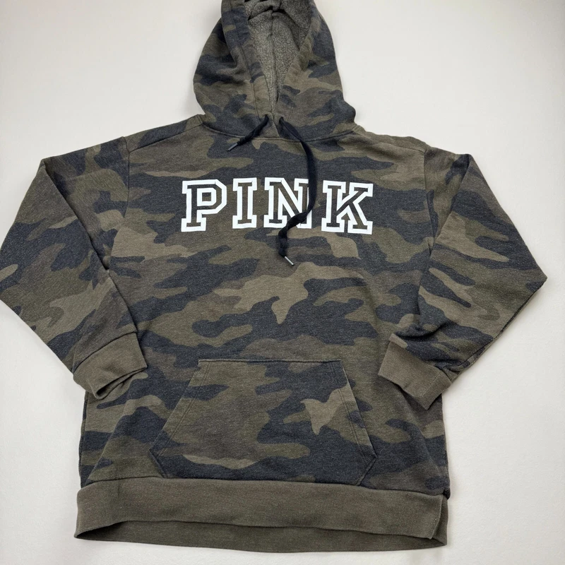 victoria-secret-vs camouflage camo aop kangaroo pockets hoodie