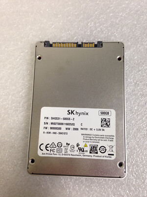 5000vt 銀 4枚 SK hynix Gold (SHGS31-500GS) P/N SHGS31 SATA 500GB SSD 2.5