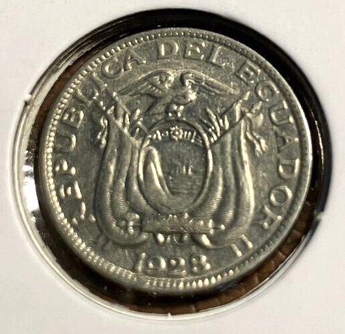 elf Ecuador 5 Centavos 1928 E05 Philadelphia Mint - 第 2/2 張圖片