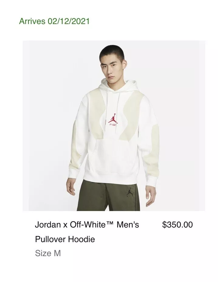 JORDAN OFF-WHITE PULLOVER HOODIE Mサイズ