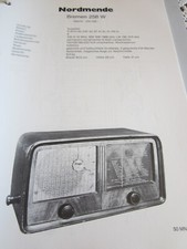 Wiring Diagram N Radios Nordmende Bremen 258W, 1950