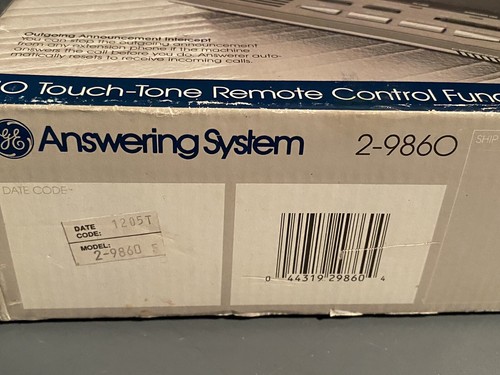 GE Answering System Dual Cassette GENERAL ELECTRIC 2-9860 W/Box Tapes Cassettes - Picture 4 of 5