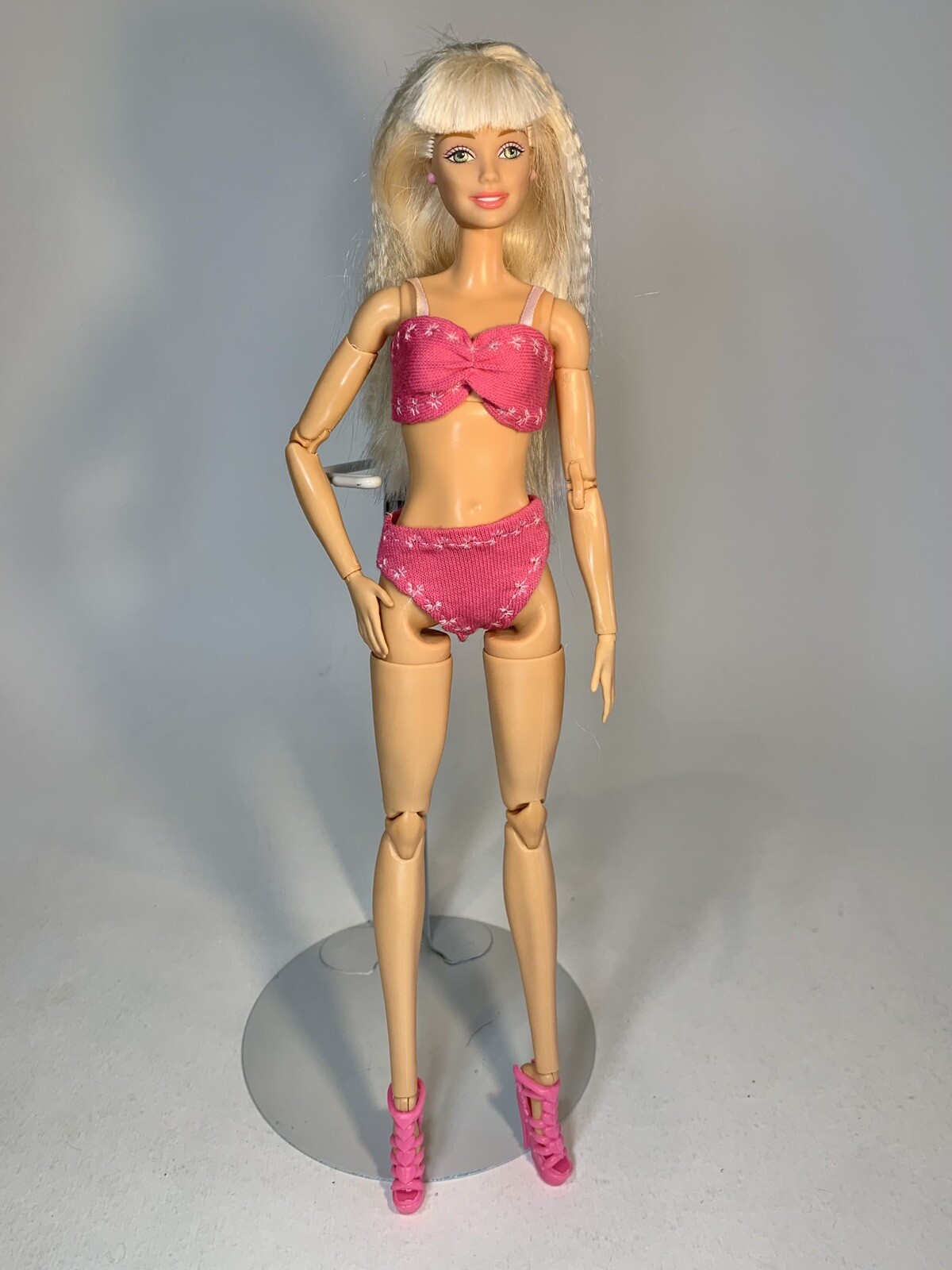 OOAK Clothes For Modern Barbie Pink  Bra Panties/SwimsuitShoes No Doll. See Note