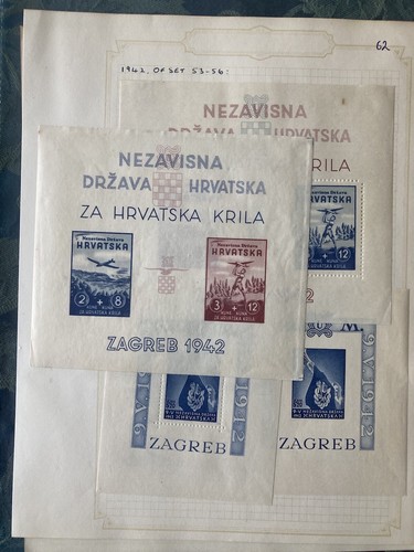 CROATIA STAMPS 1941-1943 on 18 Old Album Pages - Picture 10 of 18