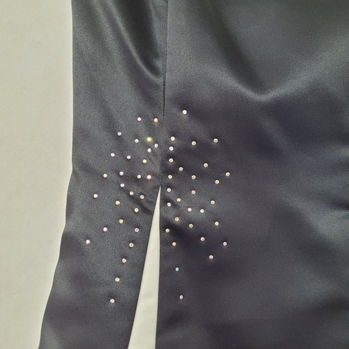 Gunne Sax Dress Size 1/2 Strapless Formal Classic Black/White Rhinestone Prom - Picture 2 of 17