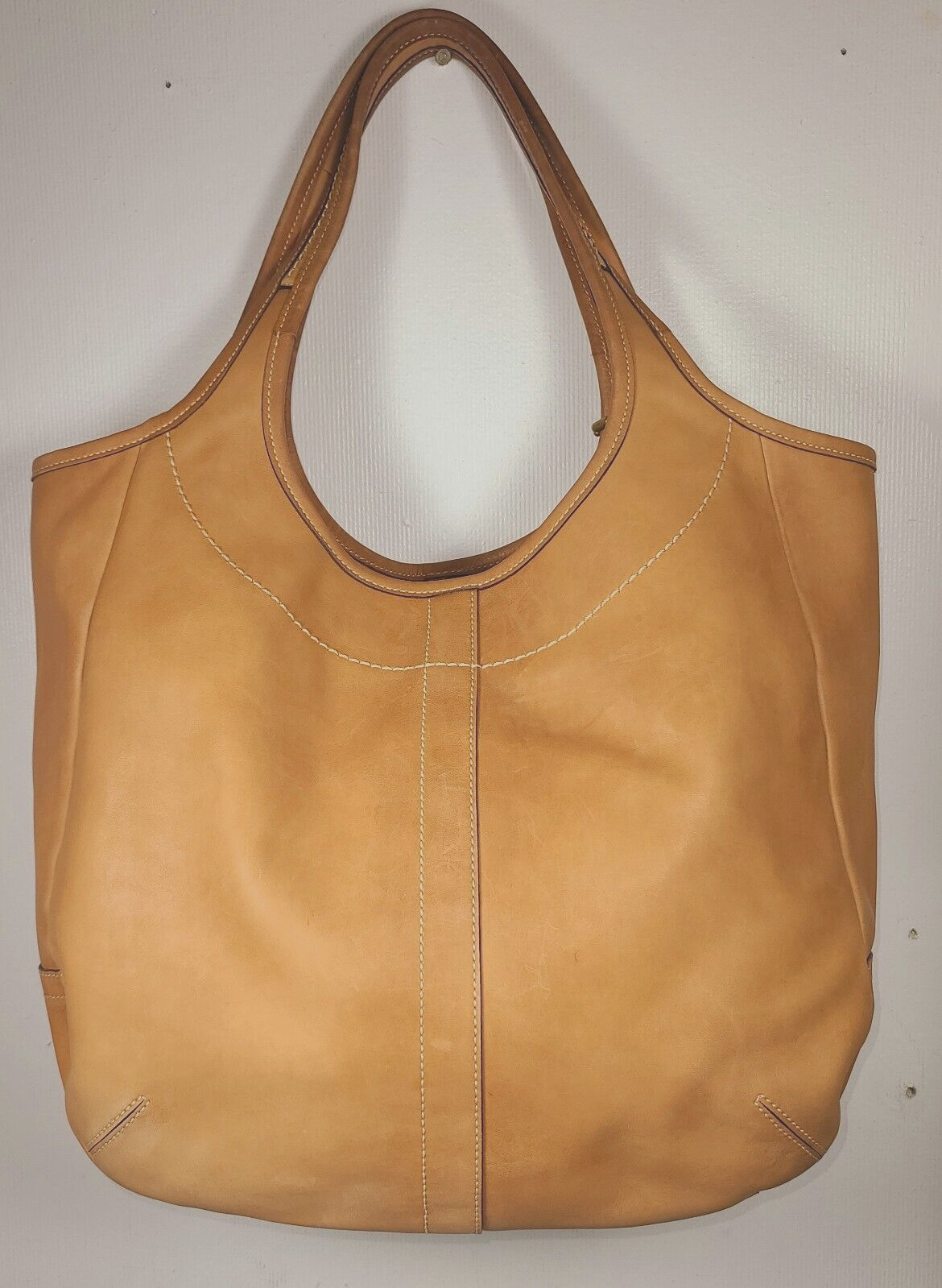 COACH TAN LEATHER XL BURNISHED ERGO LEGACY TOTE 10744 Gem