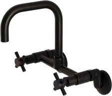Kingston Brass KS413MB Concord Kitchen Faucet, 6-11/16" Spout Reach Matte Black