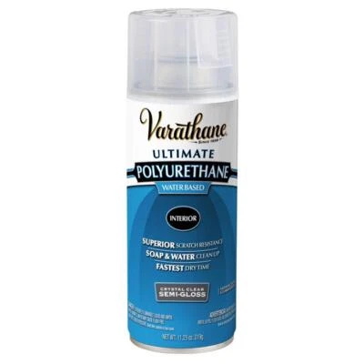 RUST-OLEUM Polyurethane Spray Ultimate Semi-Gloss Crystal Clear Water-Based 11.25 oz Crysta