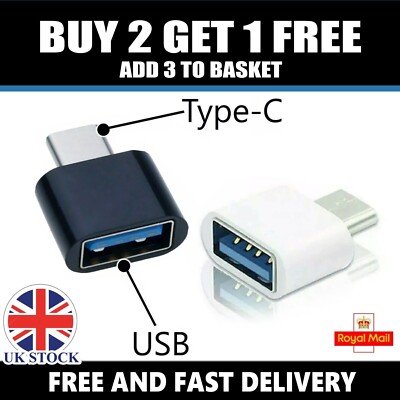 Type C To USB Adapter 3.1 - USB-C Male To USB A Female OTG Converter For Phones & Tablets 12 thumbnail image