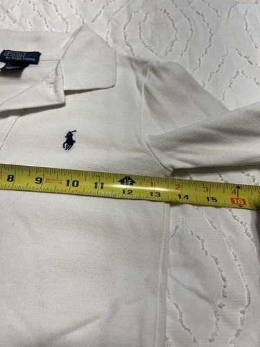 LOT Of 2 POLO & NAUTICA Shirts White Polo & White Blue Button Up SIZE 6 PreLoved - Picture 18 of 18