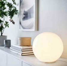 Ikea Modern Fado Large Frosted White Glass Ba...