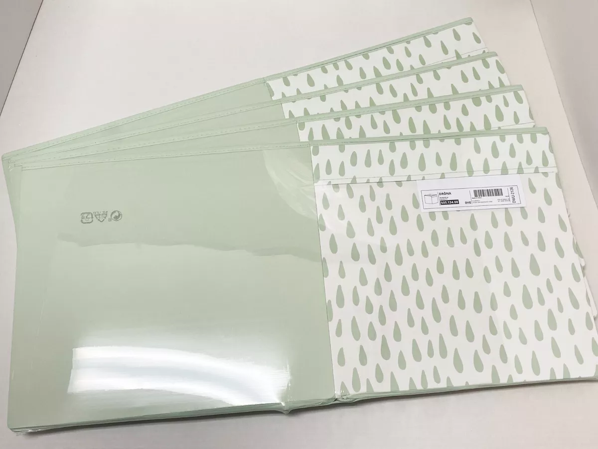 Ikea DRONA Storage box fits kallax expedit green white 13x15x13 4 Pack NEW