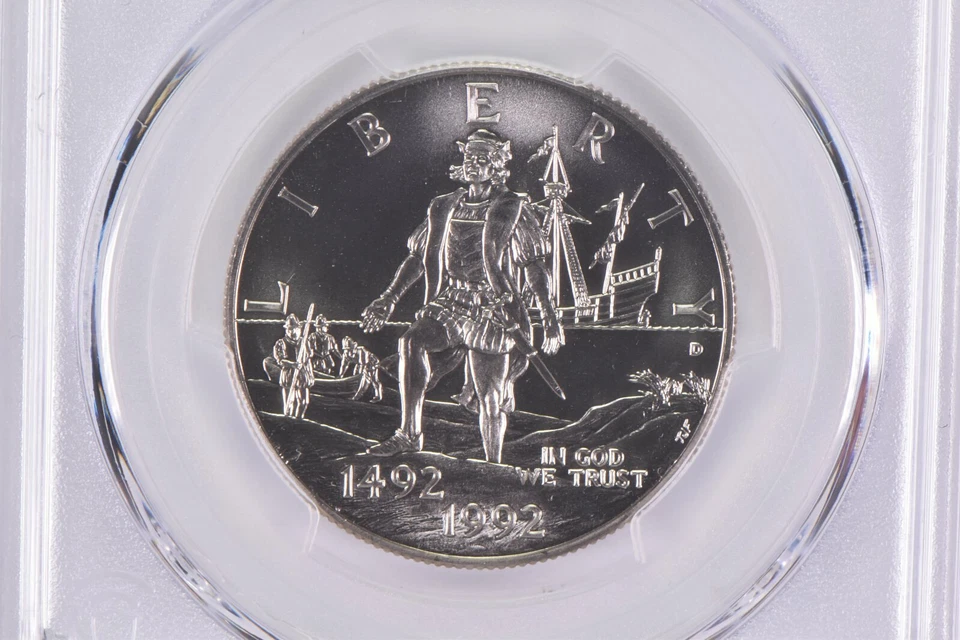 1992 -D MS70 Columbus Commemorative Half Dollar PCGS Blue Label - Image 3 of 4