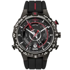 Timex Mens All Black Tide Temp Compass Watch RRP £165. New and Boxed.