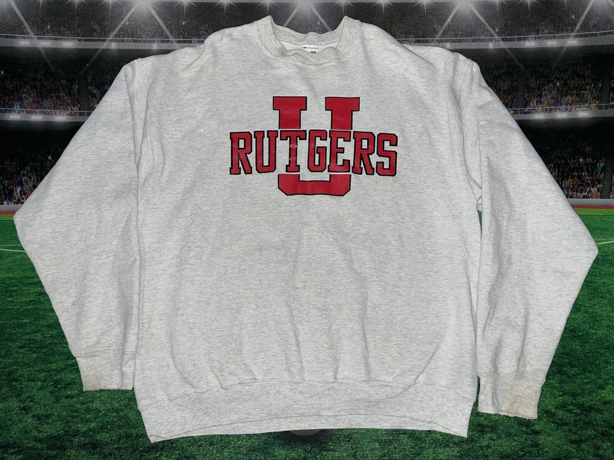 Vintage Rutgers Crewneck Fruit Of The Loom Sweatshirt Sz XL Preowned
