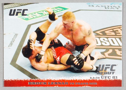 Brock Lesnar vs Frank Mir 2009 Topps UFC Round 1 Rookie Card #81 RC WWE Legend - Picture 4 of 16