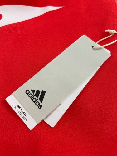 Adidas Mens Size Large Red Quarter Zip Sweatshirt Pullover Basketball Shirt New - Picture 6 of 10