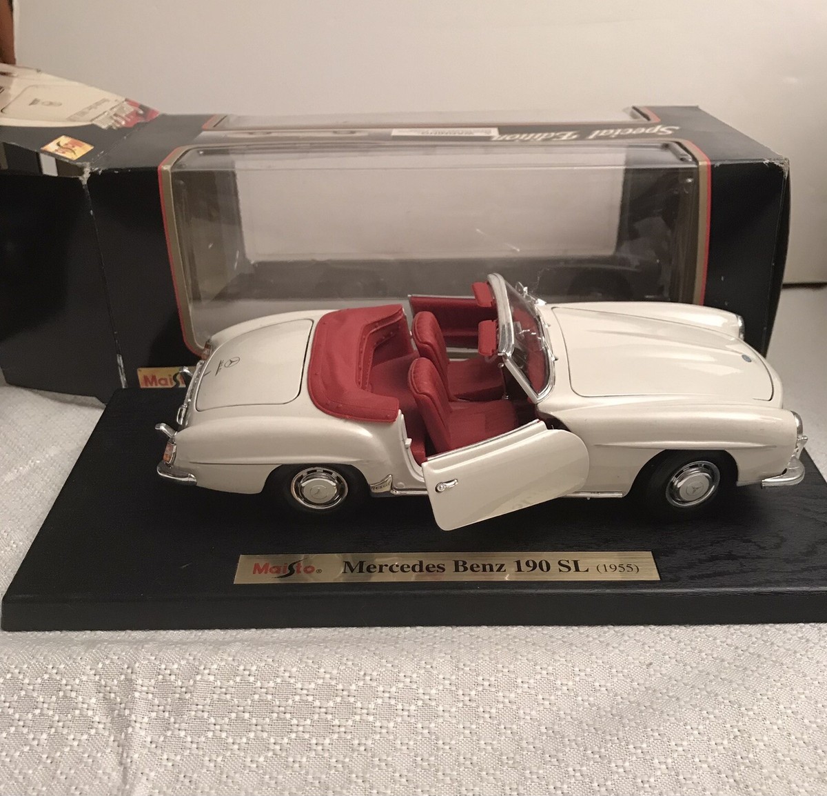 Maisto 1/18 Mercedes Benz 1955 190 SL - White With Box | eBay