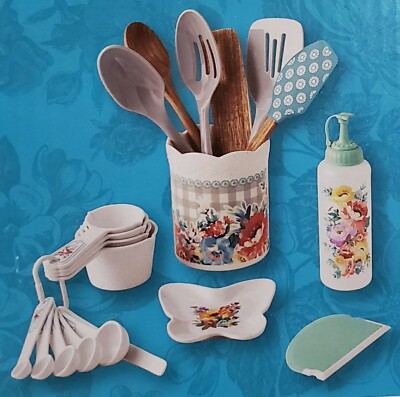  The Pioneer Woman 20 Piece Kitchen Gadget Utensil Set (Vintage  Floral) : Home & Kitchen