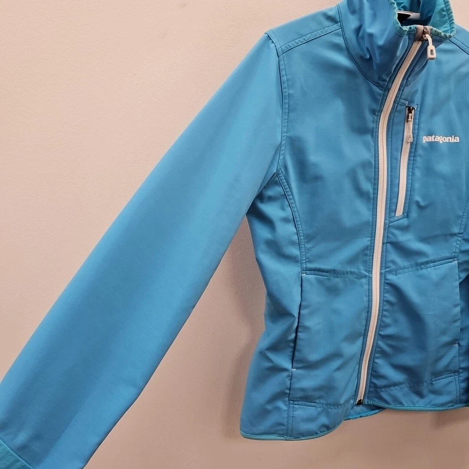 Patagonia All Free Lightweight Blue Softshell Jacket Size XS Womens - Image 3 of 4