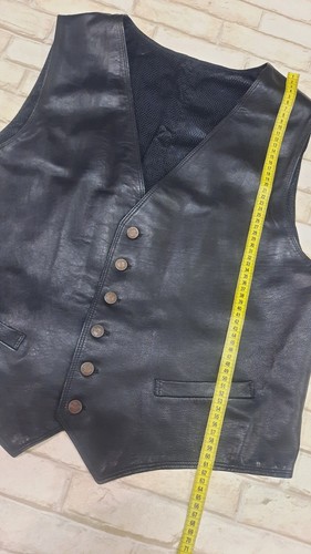 Wrangler Authentics Vintage Men's Leather Vest Size 2XL - Picture 4 of 24
