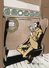 10107.Decor Poster.Room wall Interior art design.Merry Christmas.Man reading