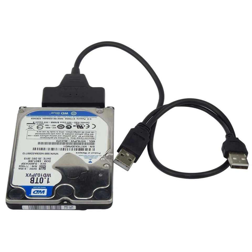 USB 2.0 to 2.5inch HDD 7+15pin SATA Hard Drive Cable Adapter For SATA SSD & HDD - Image 4 of 4