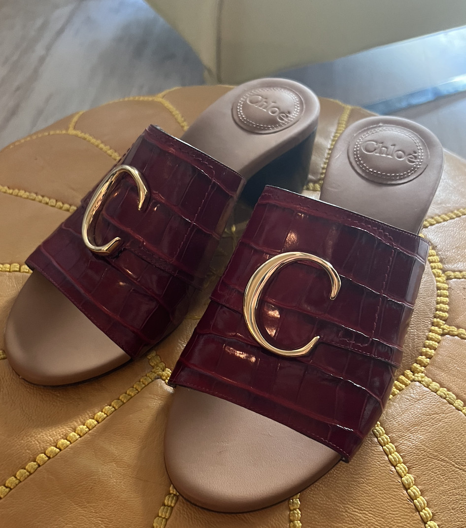 Chloe C Croc Mules - Gem display picture 1