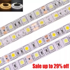 12V LED Strip Lights 5050 SMD Warm/Cool White 60led/m Flexible Tape Waterproof